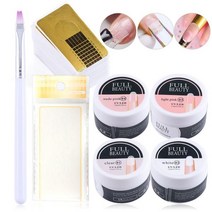 손발톱정리기 네일 젤 익스텐션 키트 실크 유리 섬유 UV 빌더 아트 폼 프랜치 팁 브러쉬 도구 매니큐어1341606 L3, 손발톱정리기 네일 젤 익스텐션 _13 1623 01-0