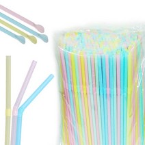 모래알마켓 슬러시 스푼 빨대 6mm 20cm 500개입 대용량 카페 음료