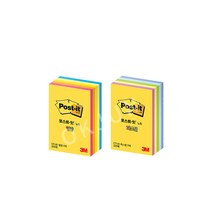 3M 포스트잇 노트 656 큐브 5색 형광/파스텔 (225매) 51 x 76점착식 메모지, CT-656 형광