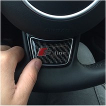 아우디 핸들 엠블럼 스티커 포인트 뱃지 S SLINE RS, 05.S3, A TYPE(CARBON BADGE)