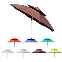 캠핑 파라솔 대형 비치 타프 2단 2층 카나모 그늘막, 02.팔각 파라솔 꺾임 특대형-아이보리