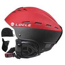 스키 장 스노우 보드 헬멧 로클 남성 또는 여성 초경량 ce 인증 abs eps, 엘58-61cm, 빨간색