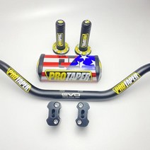 오토바이 핸들바 핸들 바이크 크로스바 멀티 프로 테이퍼 팩 바용 1-18quot 바 패드 그립 핏 프로 레이싱 흙 구덩이 자전거 cnc 28.5mm 어댑터, 4piece-b-black-pro