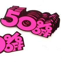 50프로 매장 행사 안내 쇼카드 할인스티커 10P 쇼카드 매장쇼카드 아크릴안내판, 기본