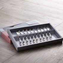 골든벨 야생화 도자기 티스푼 + 포크 10P 세트