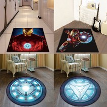Marvel 아이언맨 침실 거실 의자 카페트 원형 매트 M, 3