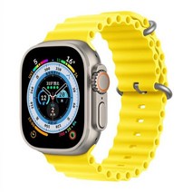 스마트시계 스포츠시계 마라톤시계 2020 신상품 스마트 워치 울트라 남성 여성 Smartwatch 블루투스 통화 온도 측정 건강 모니터링 무선 충전 49mm, yellow