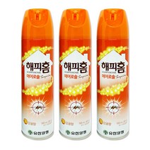 유한양행 해피홈 에어로솔 모기.파리살충제 500ml x 3 감귤향, 3개