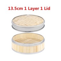 편백 나무 찜기 bamboo food steamer basket with no, 13.5cm 1겹 1뚜껑