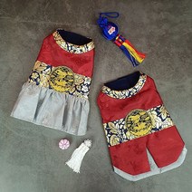 레드펫 명절 반려동물 용용이 한복, 여자