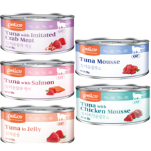 펠리코 고양이캔 습식캔 간식 95g 5가지맛 골라담기, 참치순살무스