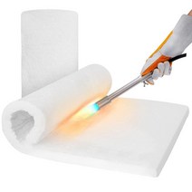 Lyrufexon 세라믹 섬유 단열재 2피스 61 x 40.9 2.5cm24 15.7 1인치 두께 2600F 내화성 단열 담요 목재 스토브 배플 벽난로 펠렛 굴뚝 보일러 피자 오븐, S-24 * 15.7 *1 in/2 Piece