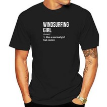 서핑 바디 보드 신제품 Windsurfing Girl 라운드넥 반팔 티셔츠 여성용 재미 있는 윈드서핑 보드 코튼 상, 01 Men black_06 XL