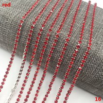 크리스탈 라인석 트림 닫기 컵 체인 클로 DIY 쥬얼리 제작 1 야드 SS6(1.8-2.0mm) 도매, 10 16