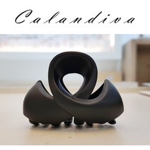 [Calandiva] PC소재 무광블랙 (약 62*45MM ) 올림머리 집게핀 중