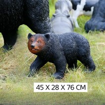 동물원 대형 야외 조형물 정원 표범 호랑이 사자 곰 치타 장식 귀여운 조각 공원 동물원 근교 카페 식당 인테리어 아기 새끼 사자, 흑곰3