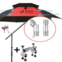 특대형 민물 각도조절 휴대용 캠핑 낚시 파라솔 그늘막 2.2M 2.4M, 4차원 블랙레드 2.4M