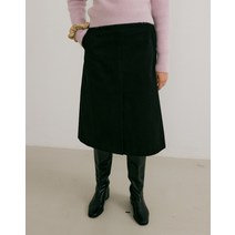 21FW 블랙 단색 면 스커트 HSSK1DH83BK