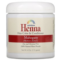 Rainbow Research 헤나 헤어 컬러 컨디셔너 마호가니 중간 적갈색 113g 4oz
