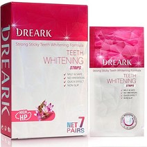 DREARK Teeth Whitening Strips Kit 14 Gel Whitener for Tooth White Non-Sensitive Whitestrips Stain Remover Products (Sakura 7 Treatments 14 Strips) 7 T, 1개