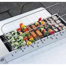 자동 양꼬치기계 바베큐 그릴 화로 전동 양꼬치기계, 옵션4(나무/쇠 공용 실용패키지)