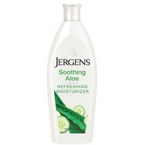 레티놀크림 비타민C 레티날 피부장벽크림 Jergens 수딩 알로에 리프레싱 바디 로션 베라 앤 핸드 모이스처라이저 21 온스 일루미네이팅 하이드라루슨스 블렌드 오이 추출물 과, 10 Fl Oz(1팩), 수딩 알로에 리프레싱 로션
