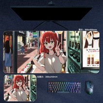 대형마우스패드 장 게이밍 마우스패드 애니메이션 Bocchi 바위! 마우스 패드 고투 라이우 니지카 쿠요 히, 25 002_02 800x300x30mm