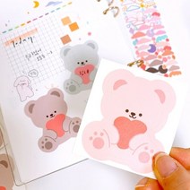 러브베어 ver.3 모조지 인스 15매 -칼선스티커