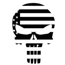 SKULL 성조기 스컬 해골 데칼 튜닝 스티커, 1개, 레드(소)