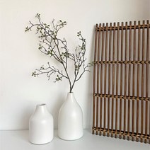 세라믹 도자기 화이트 화병 돌상화병 조화꽃병 백일상 촬영소품 인테리어, 세로 둥근 라인 2