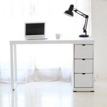 다움 50T상판 철다리 서랍통 1200일자책상/학생책상, 화이트