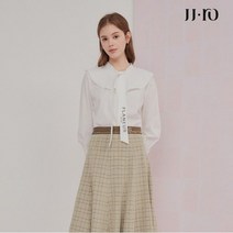 JJ지고트 JJ.ro 러플 칼라 레터링 타이 블라우스 GM3A0BLJ2