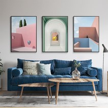 [해외직구] 북유럽 모던 크리에이티브 벽걸이 액자, A타입, 골드프레임