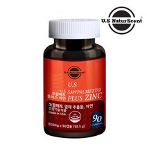 U.S 쏘팔메토 플러스 아연 650mg x 90캡슐 1세트 3개월분, 없음