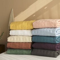 고밀도 순면 60수 고정밴딩 누빔 침대패드(SS/Q/K)-13color, 소프트블루