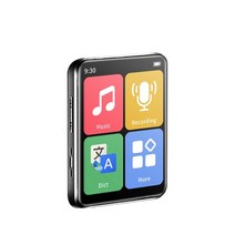 mp3플레이어 블루투스 mp3 엠피쓰리 2022 5.0 풀 터치 스크린 워크맨 휴대용 스포츠 음악 플레이어 mp4 비디오 플레이어 fm 라디오 레코더, 검은색, 02 Without TF card