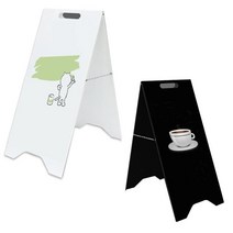 카페 안내 스탠드 A형 입구 배너 광고판 철제 입간판, 블랙(무지)-30-61cm