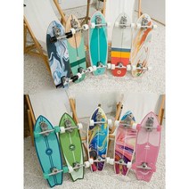 스케이트보드 서핑보드 페달프리 빅피쉬 브러쉬, (B7스프링브릿지)30인치-화려한꽃