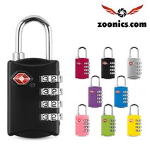 주닉스 TSA309 캐리어 안전 수화물 잠금 4다이얼 코드 자물쇠