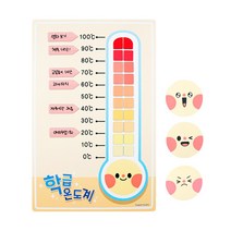 [슈퍼쌤]스마일 자석 학급온도계 게시판 교실 꾸미기 신학기 학급운영, 단품, 1개