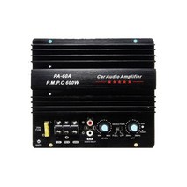미니 앰프 매장용 블루투스 파워 스피커 오디오 이동식 12v 600w pa-60a 증폭기 보드 무손실 서브 우퍼 저음 모듈 고전력 자동차 액세서리 모노 채널 내구성, 검은색