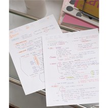 데스크프로젝트 글씨 교정 노트패드 렉탱글 미니 심플 디자인 자간교정 메모지 메모 패드 메모장 3개 세트, A5