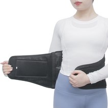 Juse 여성용 허리보호대 백브레이스 블랙 1개