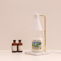 아트박스/세레스홈 디어 캔들 워머_대리석 [단품+할로겐전구+양키캔들], 로즈골드/블랙체리