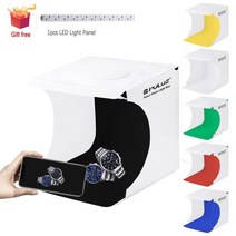 PULUZ 미니 접는 라이트 박스 사진 스튜디오 Softbox 라이트 2 패널 LED 소프트 박스 사진 배경 키트 DSLR 카메라, 20cm X 20cm, 20cm X 20cm
