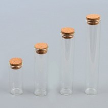 코르크마개 소분 보관 유리관 공병 일자형 핸드메이드 소품 메시지병 악세서리 디퓨져, 120mm