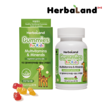 허벌랜드 키즈 멀티비타민미네랄 구미젤리 60구미 1병 키즈 영양제