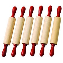 Colorations Natural Wood Rolling Pins Set of 6 for Kids Arts & Crafts 7 Inches x 1 Inch (d) Cla