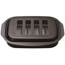 이시 가키 산업 그릴 오븐 블랙 약 세로 26.5x 가로 18.7x 높이 3.5cm 그릴 명인 구이 요리 최적 뚜껑 포함 4162 블랙