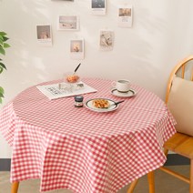 선데이체크 방수 테이블보 4인용 4color, 옵션선택, 레드체크:4인용